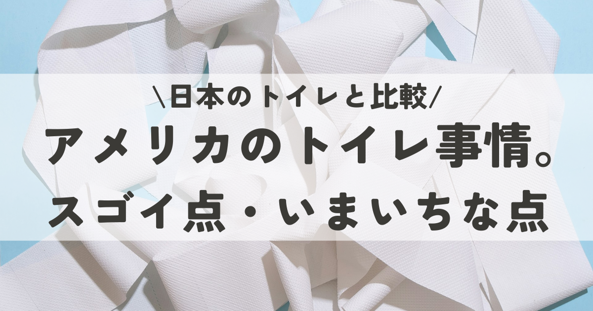 アメリカのトイレ事情。日本のトイレと比較してスゴイところ、いまいちなところ。